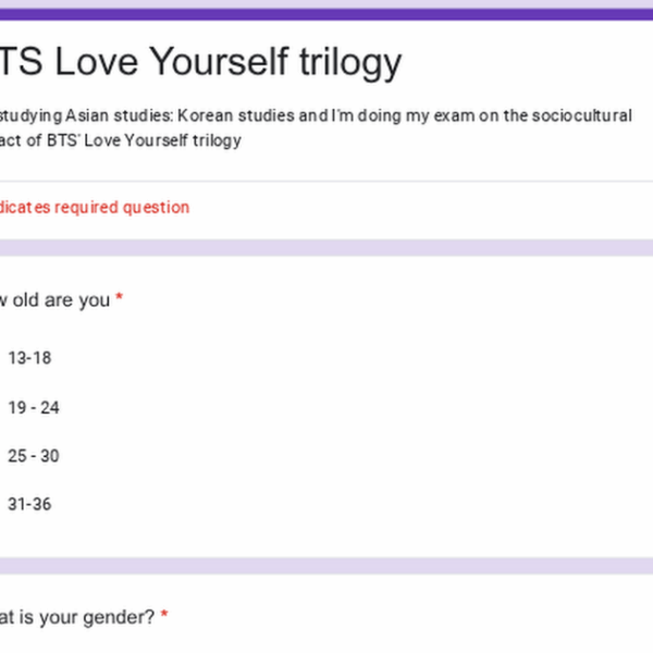 BTS’ Love Yourself trilogy and its impact on fans survey open for all fans