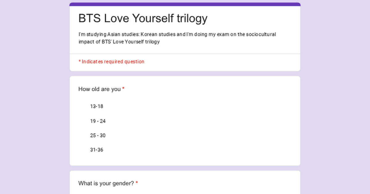 BTS’ Love Yourself trilogy and its impact on fans survey open for all fans