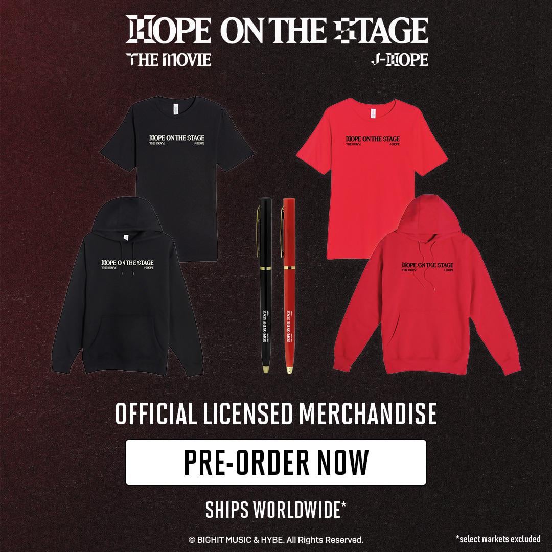 251024 HYBE MERCH on Twitter: Official merch for j-hope Tour 'HOPE ON THE STAGE' THE MOVIE is now on sale!