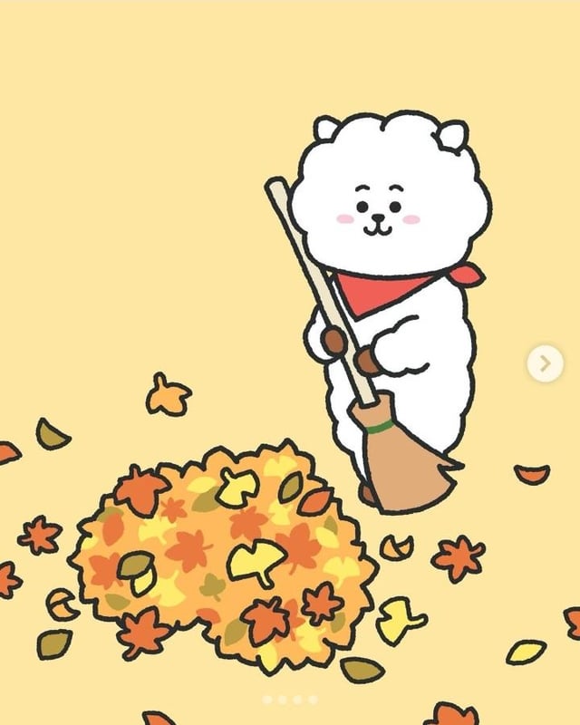251020 BT21 on Instagram - One, two, three—into the fall we dive! 🍂