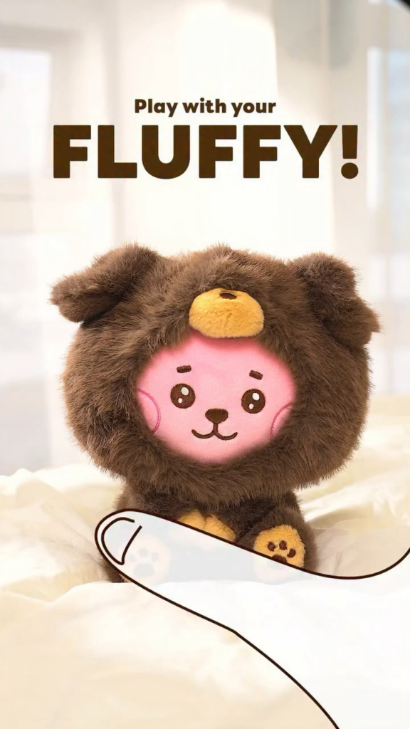 251029 Line Friends Square on Instagram: Pat me softly 🥺 (📌Rub the screen to see what happens!)
