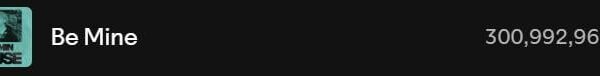 251007 Spotify Milestones: Jimin's "Be Mine" has surpassed 300 million streams on Spotify