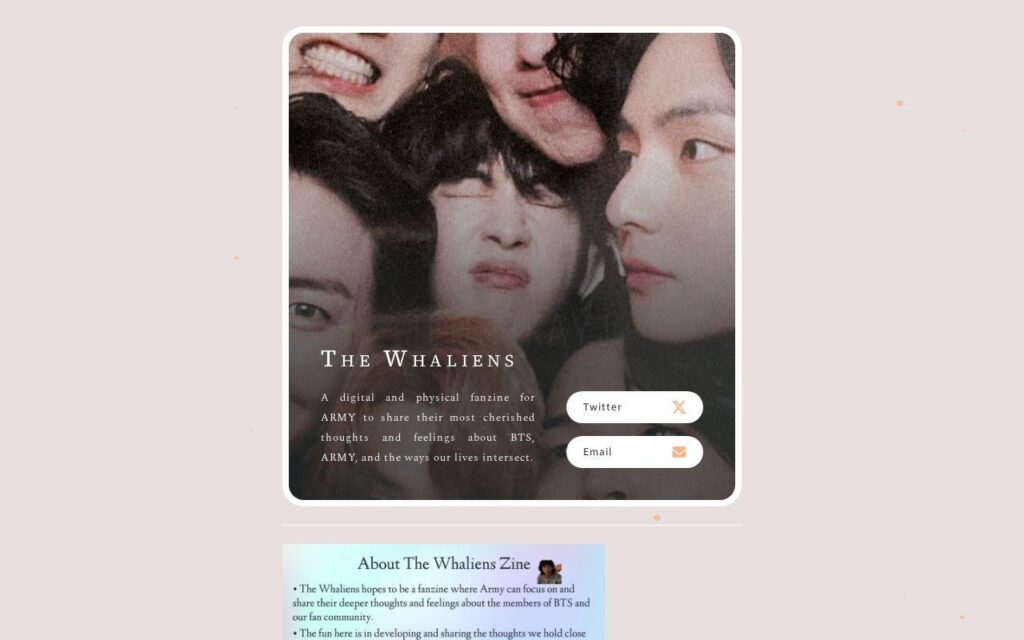 New BTS Fanzine (The Whaliens) Open for Submissions!