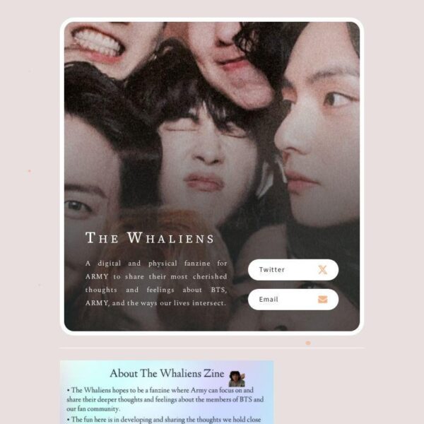 New BTS Fanzine (The Whaliens) Open for Submissions!
