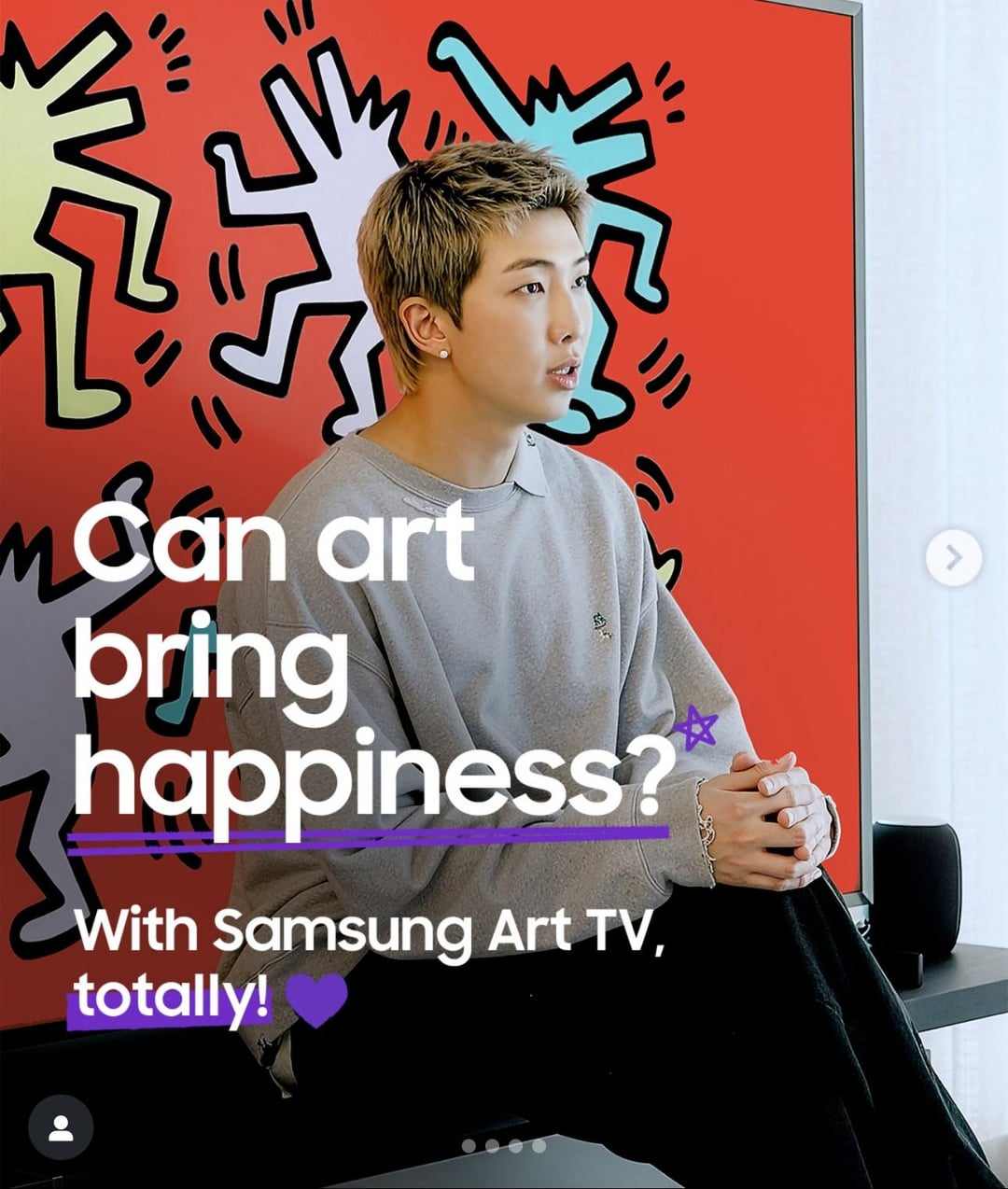 251023 SamsungTV on Instagram (featuring RM): How was your art journey with RM, the Samsung Art TV Ambassador?