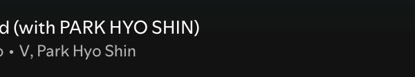 V's "Winter Ahead (with PARK HYO SHIN)" has surpassed 500 million streams on Spotify - 271025