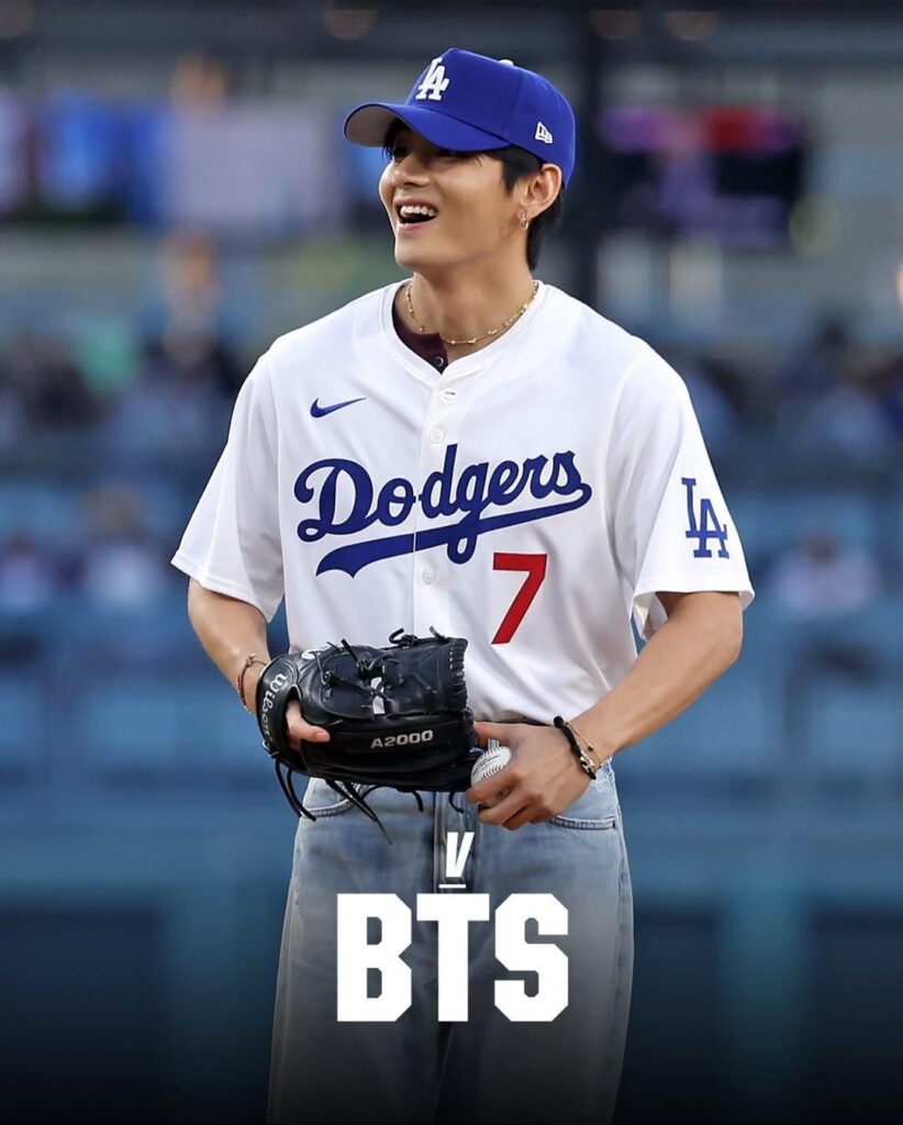 251123 MLB on Instagram (featuring V & SUGA): These K-pop first pitches and appearances were iconic 🤩  Who would you want to see at the ballpark next? 👀
