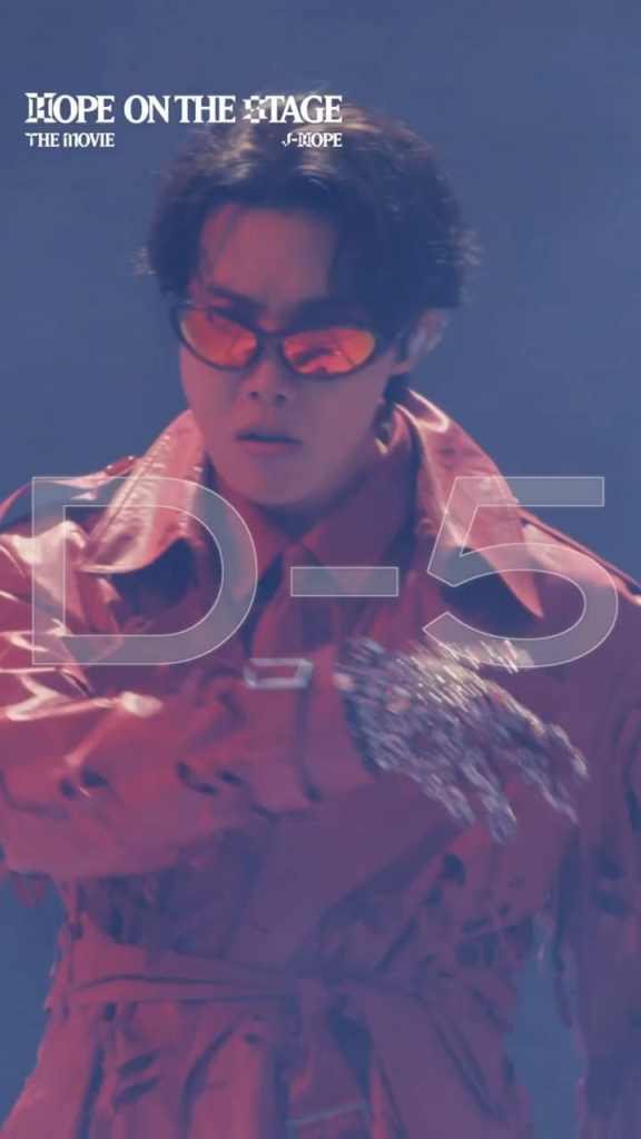 [HYBE MERCH Twitter] <j-hope Tour 'HOPE ON THE STAGE' THE MOVIE> D-5 Countdown Experience j-hope’s dazzling performance on the big screen! - 071125