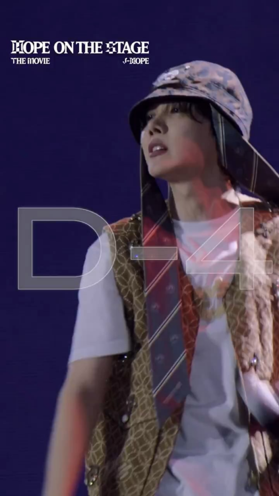 [HYBE MERCH Twitter] <j-hope Tour 'HOPE ON THE STAGE' THE MOVIE> D-4 Countdown Experience j-hope’s dazzling performance on the big screen! - 081125