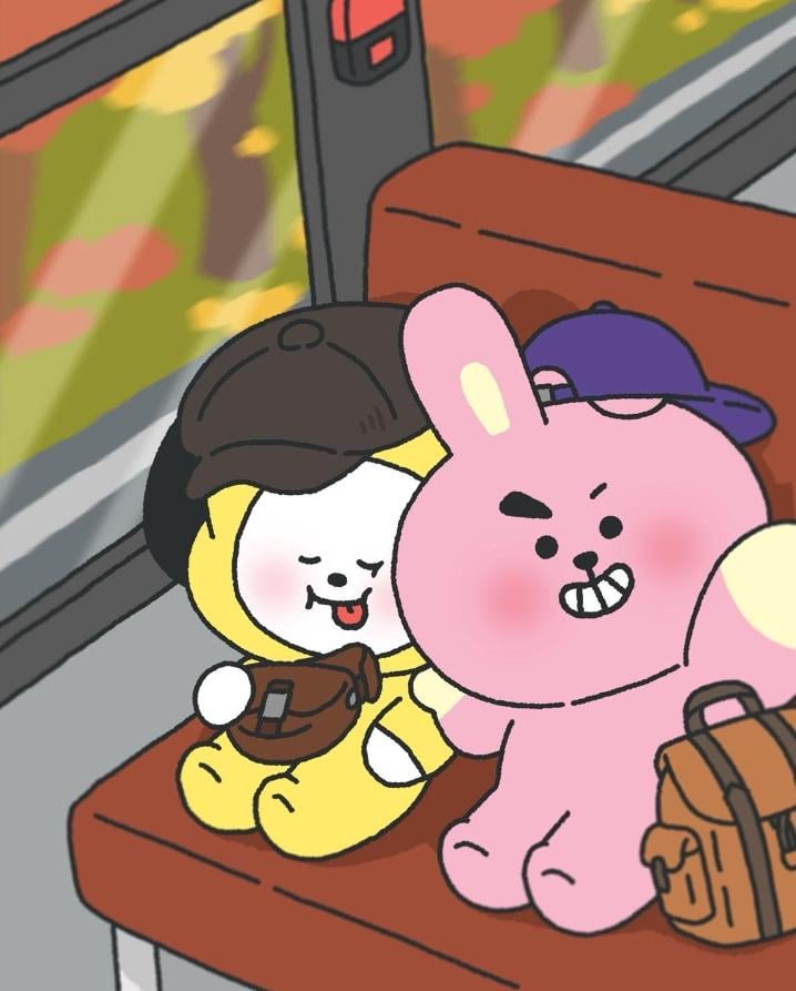 251113 BT21 on Instagram - Yayyy we’re almost there!! hehe 🚌