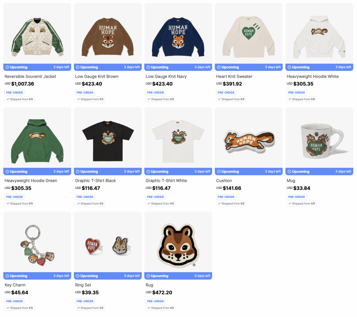 [Weverse Shop] Previews for j-hope x HUMAN MADE 'HUMAN HOPE' Collection are now available - 191125