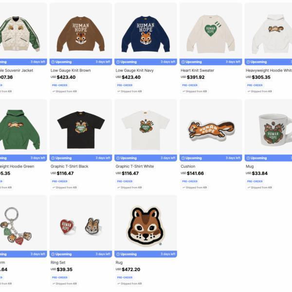 [Weverse Shop] Previews for j-hope x HUMAN MADE 'HUMAN HOPE' Collection are now available - 191125