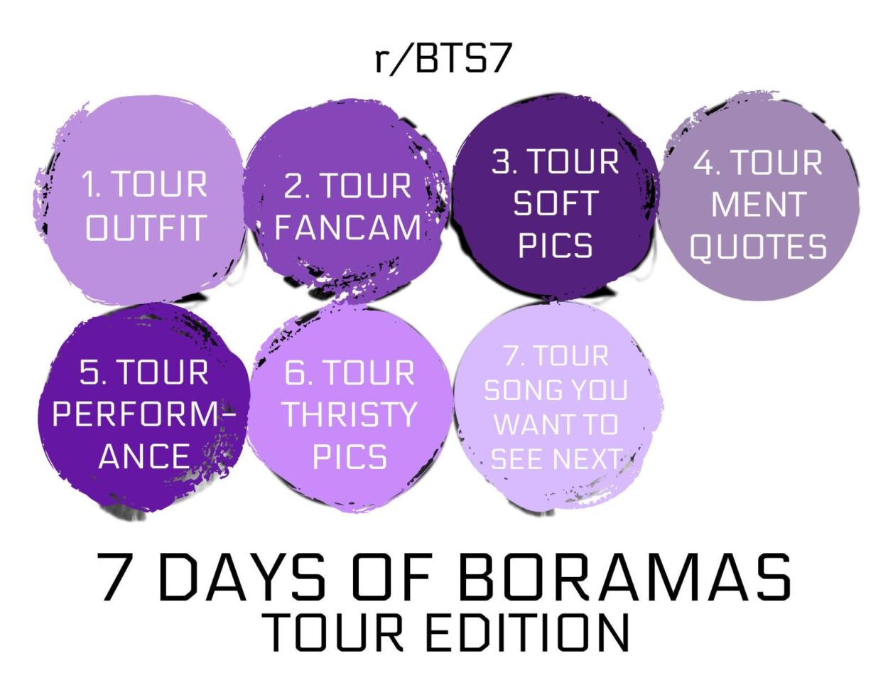 r/BTS7's 7 Days of Boramas: Tour Edition | Day 7: What song do you want to see next tour?