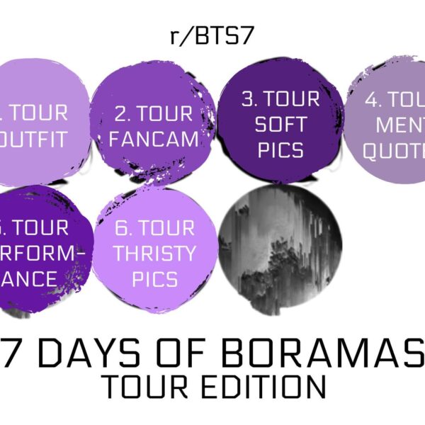 r/BTS7's 7 Days of Boramas: Tour Edition | Day 6: Special Thirsty Thursday Edition