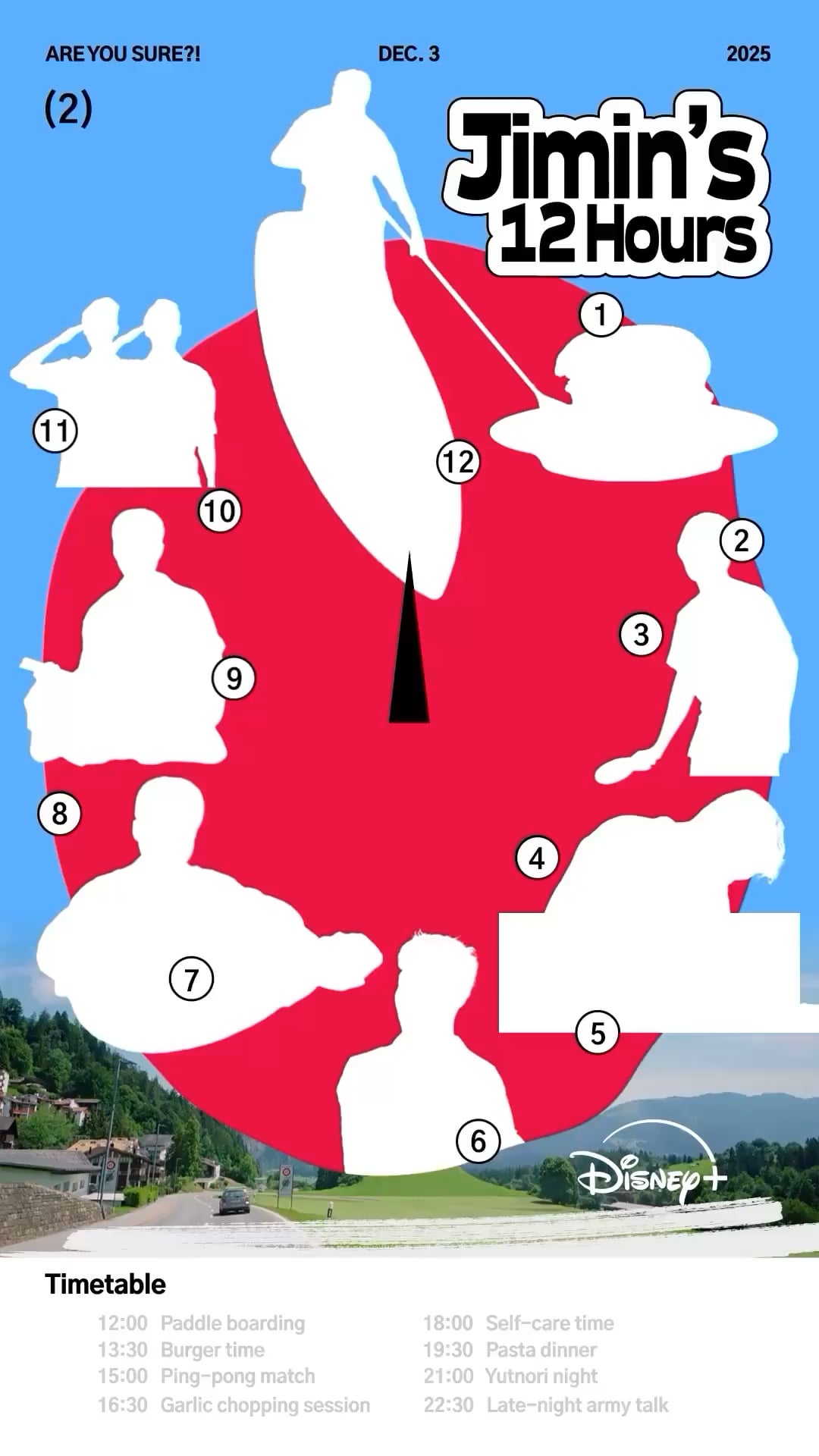 251210 BTS Official on Twitter: <Are You Sure?! Season 2> Jimin & Jungkook’s 12 Hours