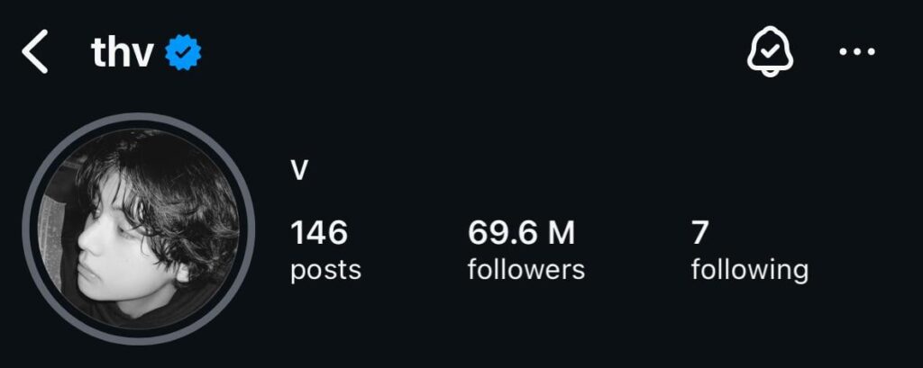 Taehyung updated his Instagram profile pic - 241225