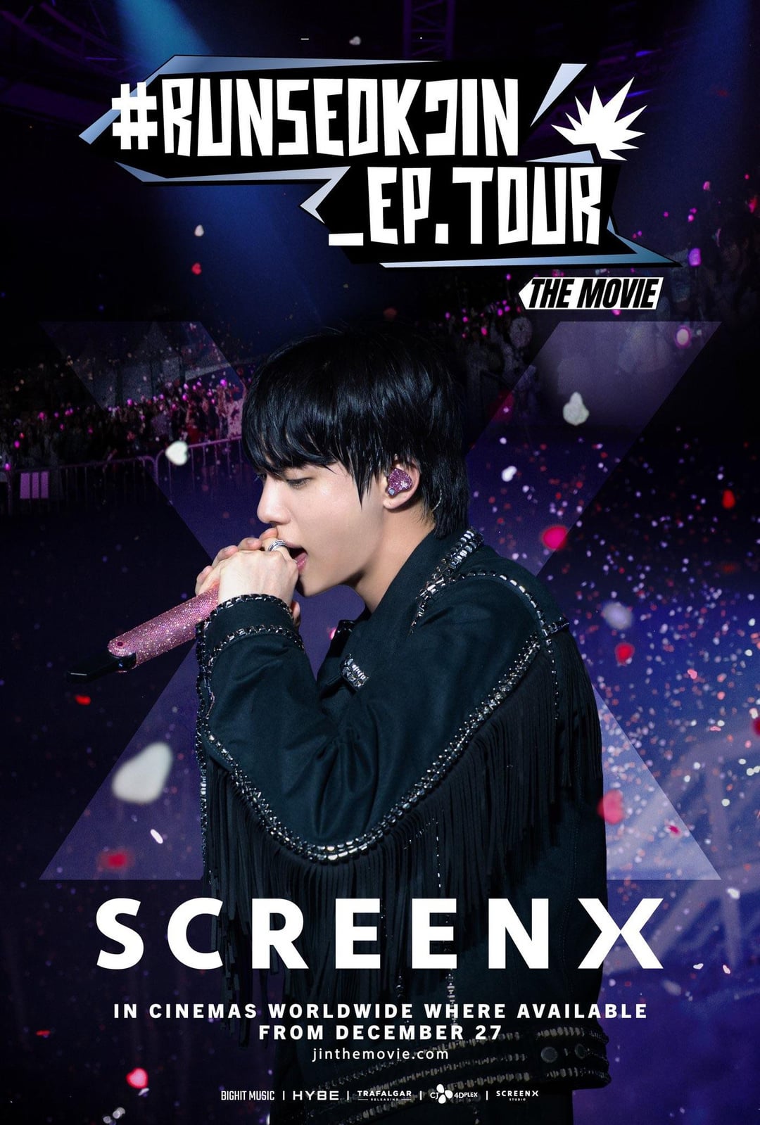 251212 BTS Official on Twitter: 진(Jin) 'RUNSEOKJIN_EP.TOUR' THE MOVIE SCREENX & 4DX Poster