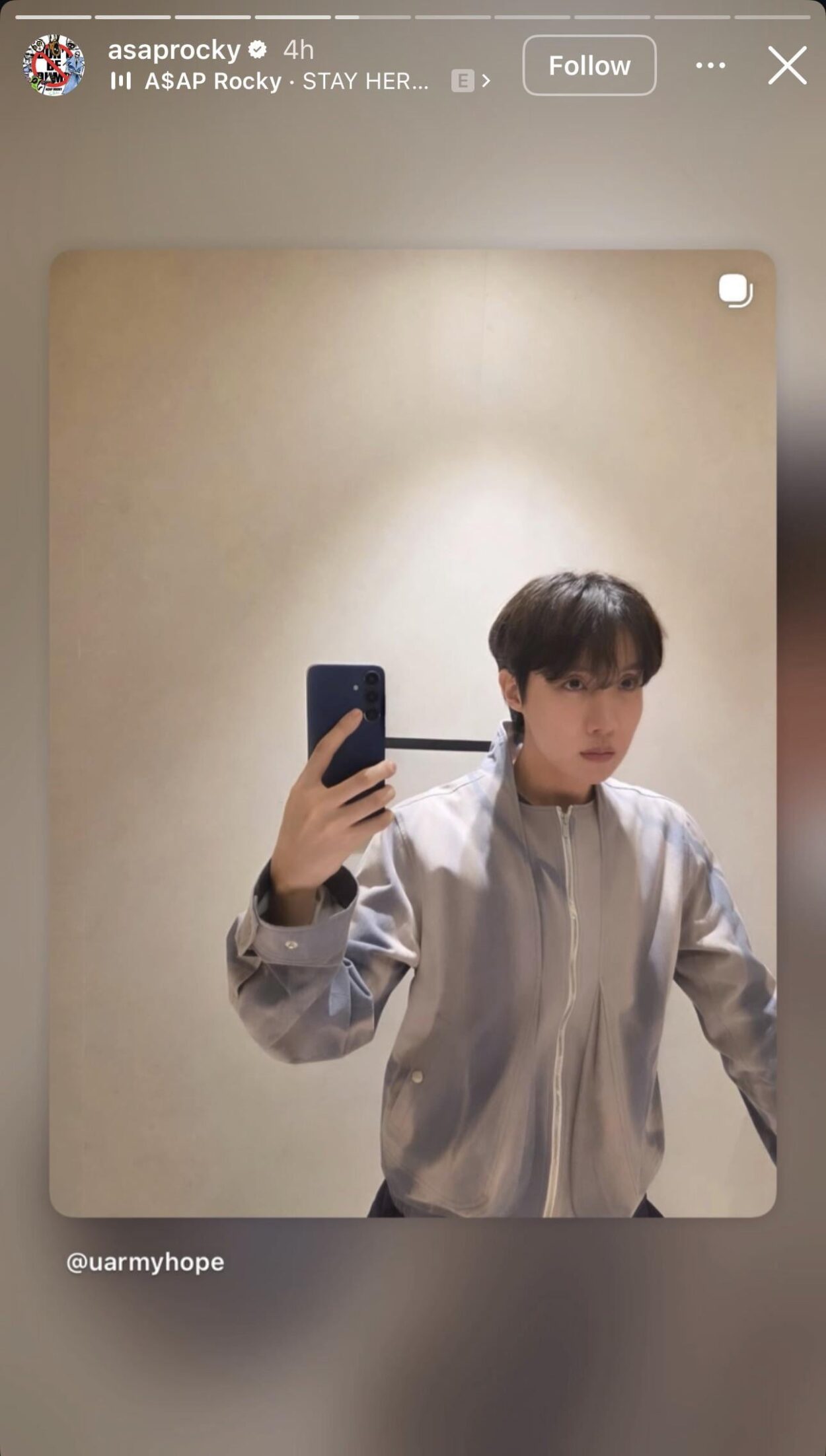 260130 ASAP Rocky on Instagram ft. j-hope