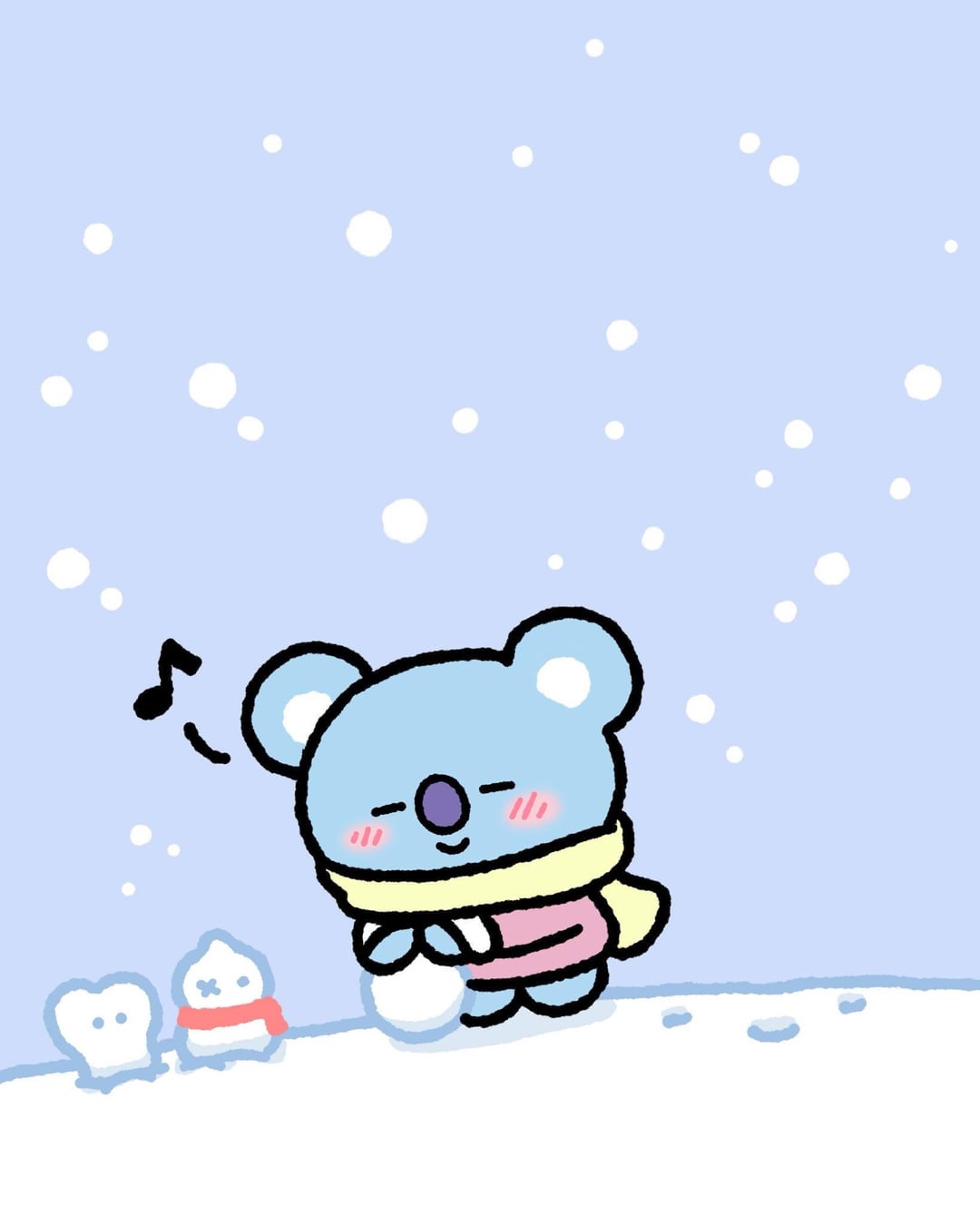 260113 BT21 Official on Instagram - Just another winter day ❄️ … or maybe not … 👀