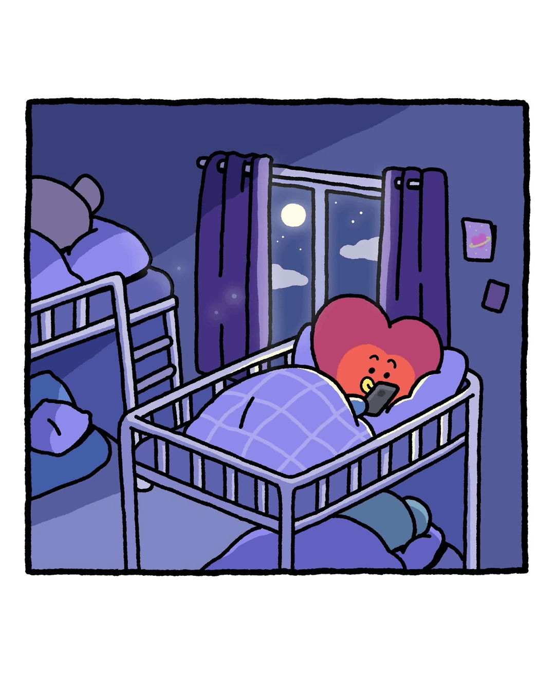 260127 BT21 on Instagram: Can't sleep? No worries! 😆