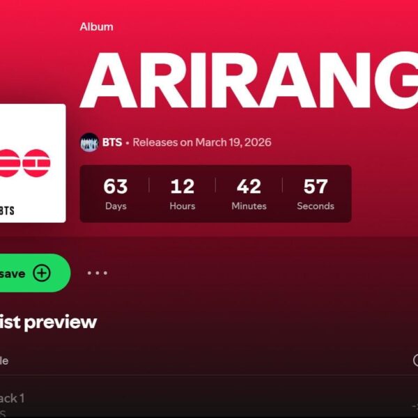 BTS' The 5th Album “ARIRANG” is now available to pre-save on Spotify - 160126