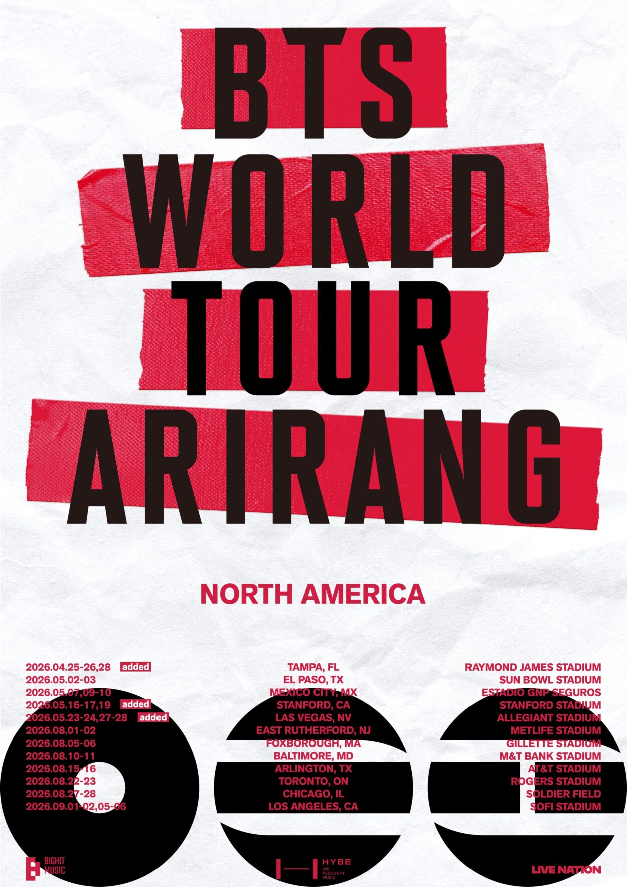 [NOTICE] Additional Show Information for BTS WORLD TOUR ‘ARIRANG’ IN LAS VEGAS - 240126