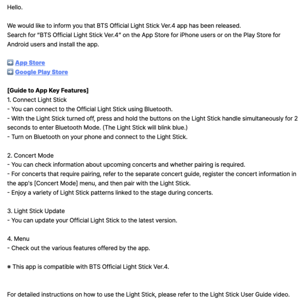[NOTICE] BTS Official Light Stick Ver.4 Mobile App Release Information - 100226