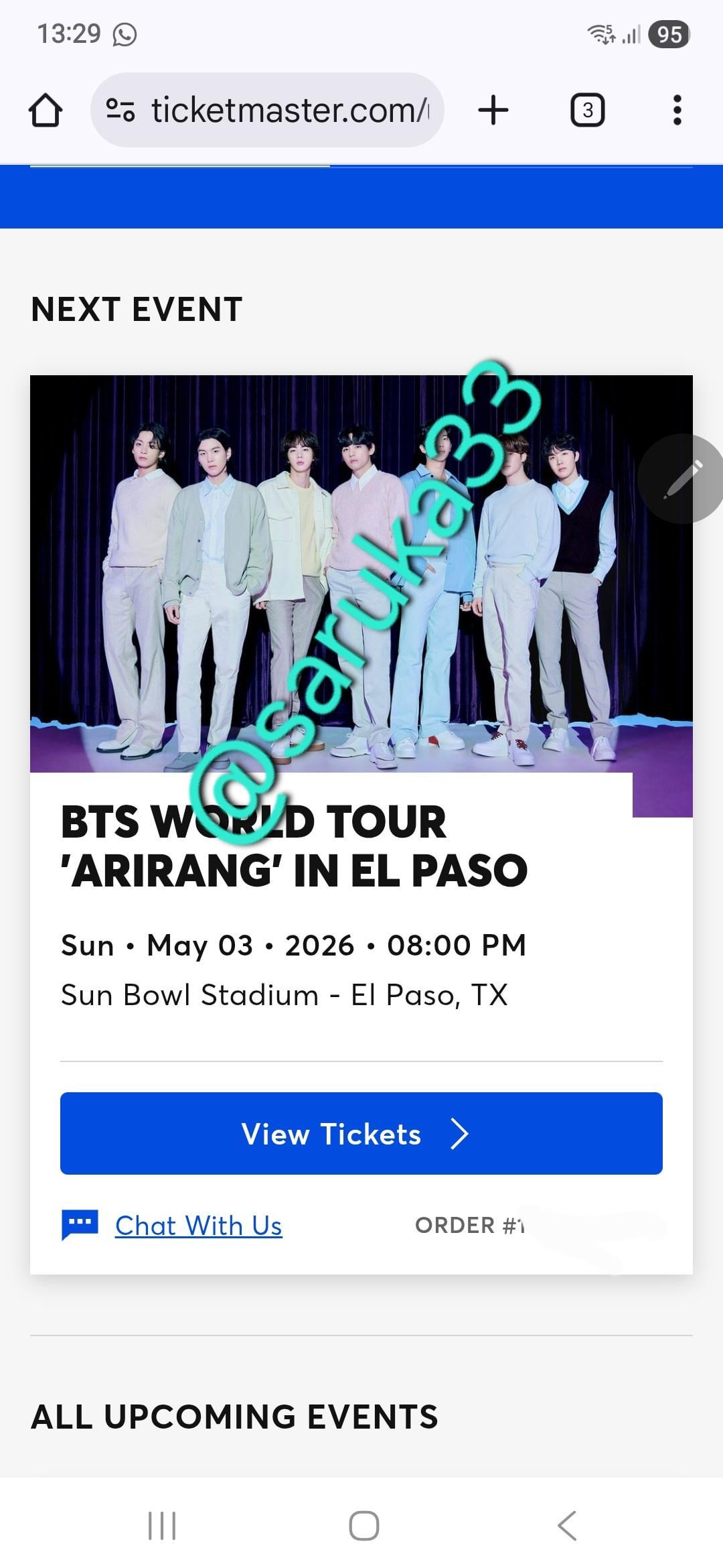[WTS]  1×BTS Arirang El Paso May 3rd