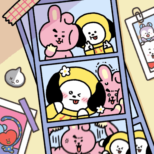 260205 BT21 on Instagram: Cuteness overload!! 😆 Muscle...over...load? 😅
