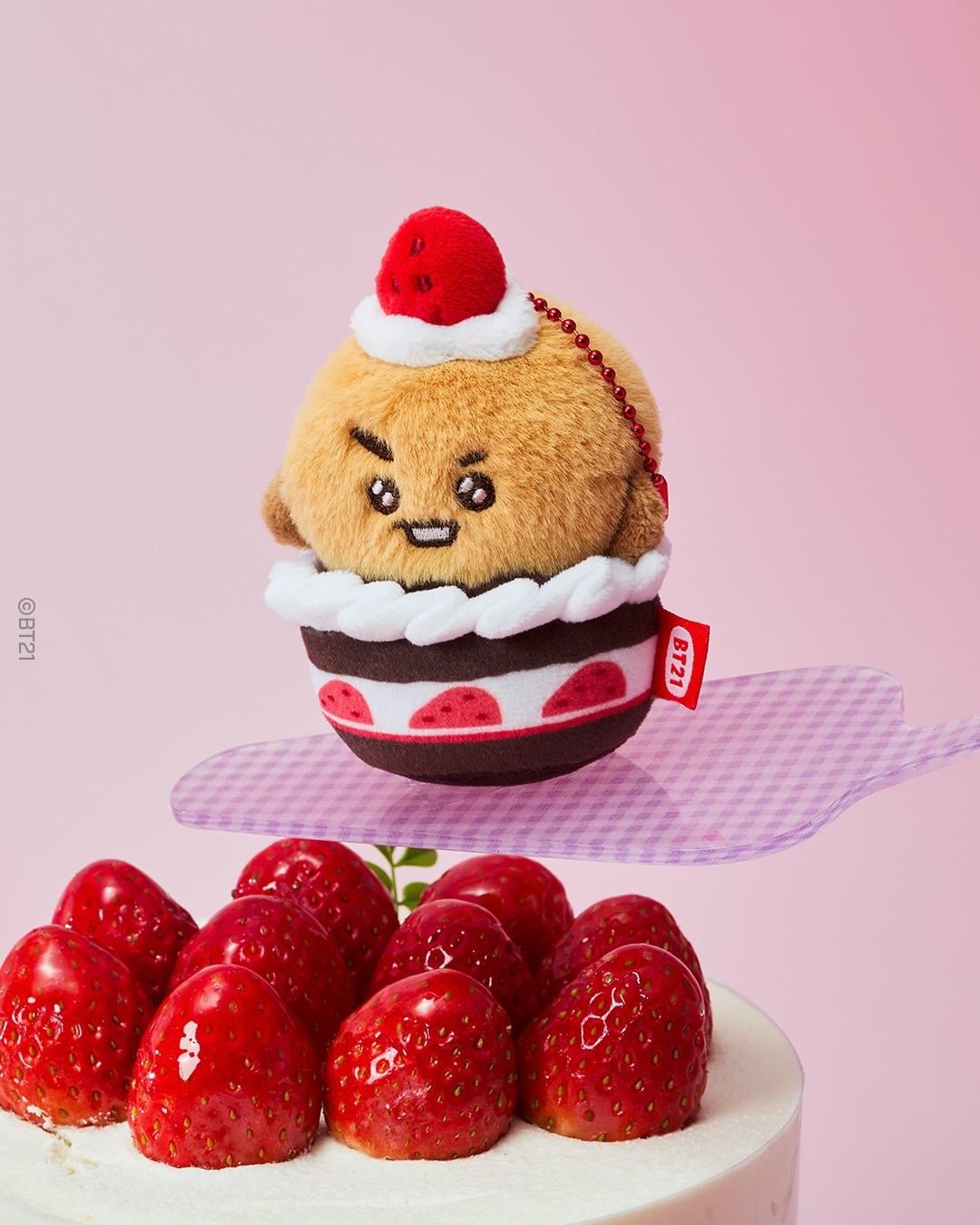 260203 Line Friends Square on Instagram: Ta-da! ✨ Your BT21 Strawberry Tart is served 🍓 Take a look at our other treats too!
