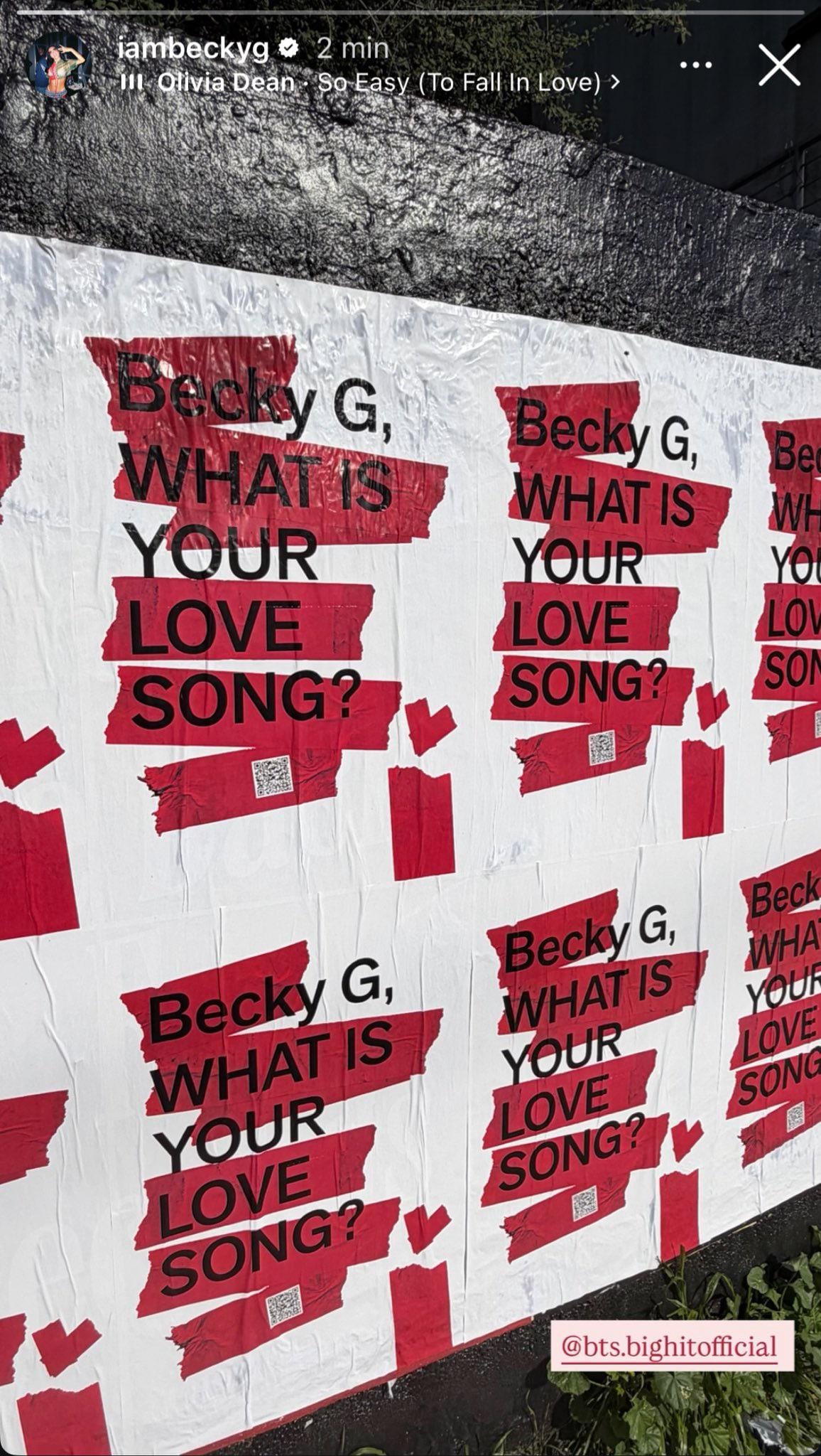 260222 Becky G on Instagram Story