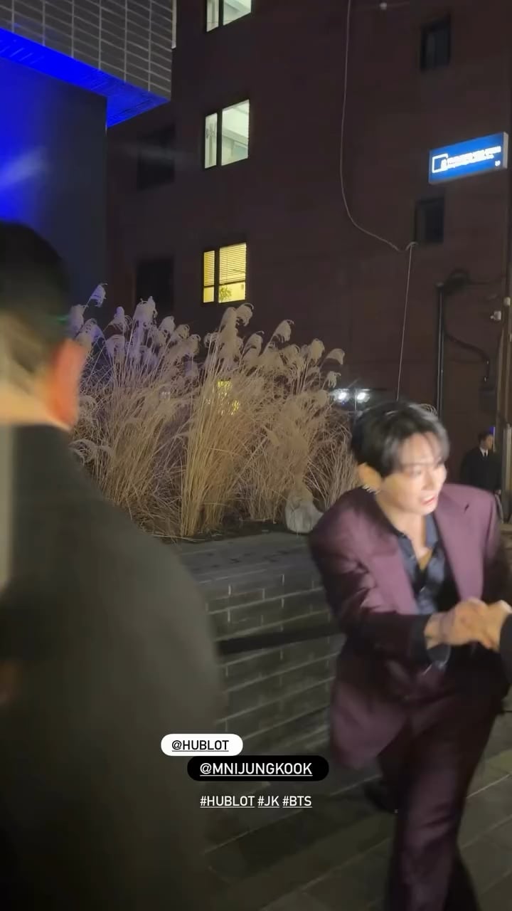 GQ Korea IG Story feat. Jungkook at the Hublot brand ambassador launch after-party - 120226