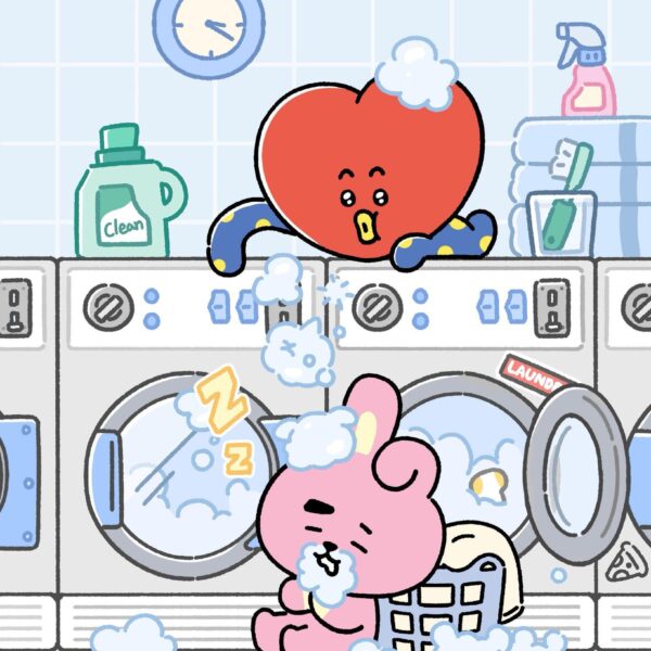 260226 BT21 on Instagram: Naptime turned bubbly 🫧