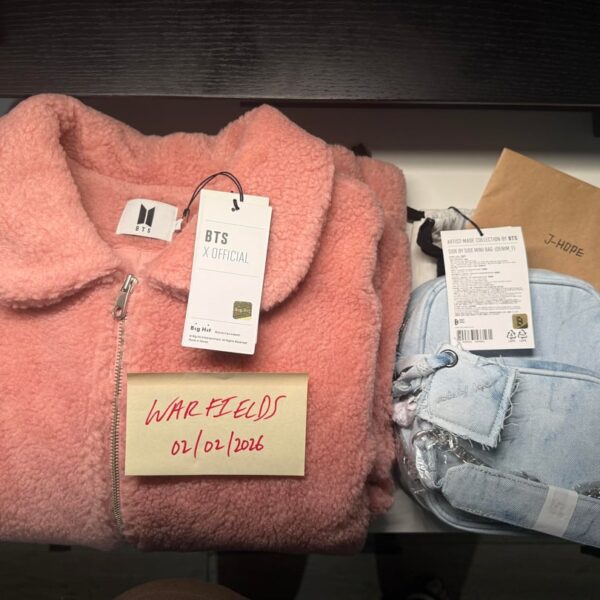 [WTS] [Worldwide] j-hope Bag from Artist-made Collection + Fluffy Pink BWL Jacket