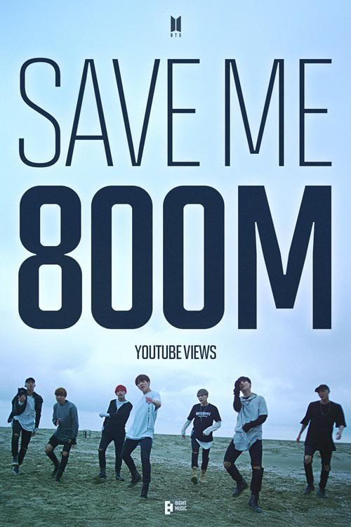 260201 BTS’ “Save ME” MV has surpassed 800 million views on YouTube, their 10th to do so