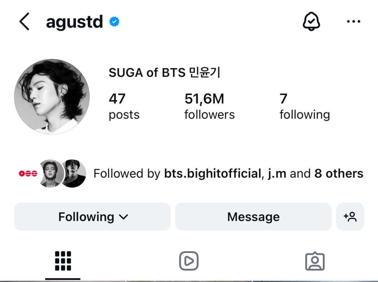 Yoongi has archived 104 posts on Instagram - 140226