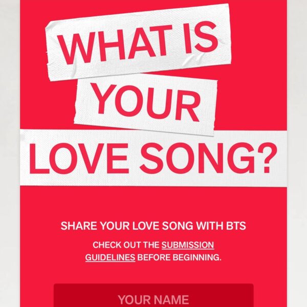 [BTS US Store] “What Is Your Love Song?” Share your love song with BTS - 140226