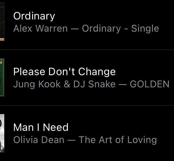 260227 iTunes Milestone: ‘Please Don’t Change’ by Jungkook has entered the top 10 of US iTunes