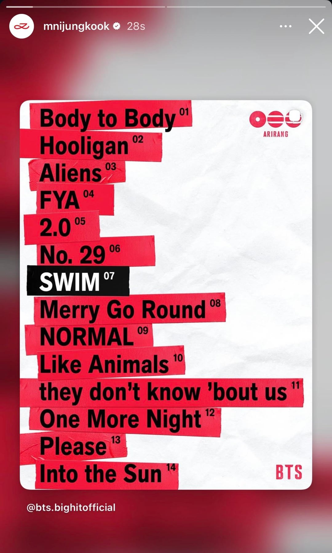 260304 Jungkook on Instagram