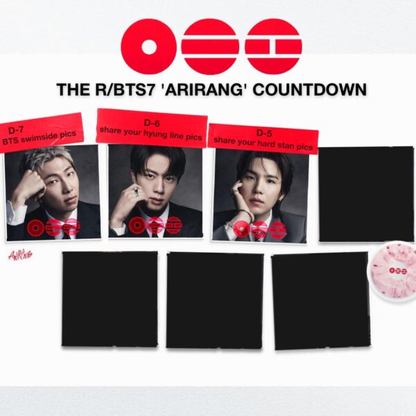 The r/bts7 'Arirang' Countdown: D-5 It's Thirsty Sunday today!