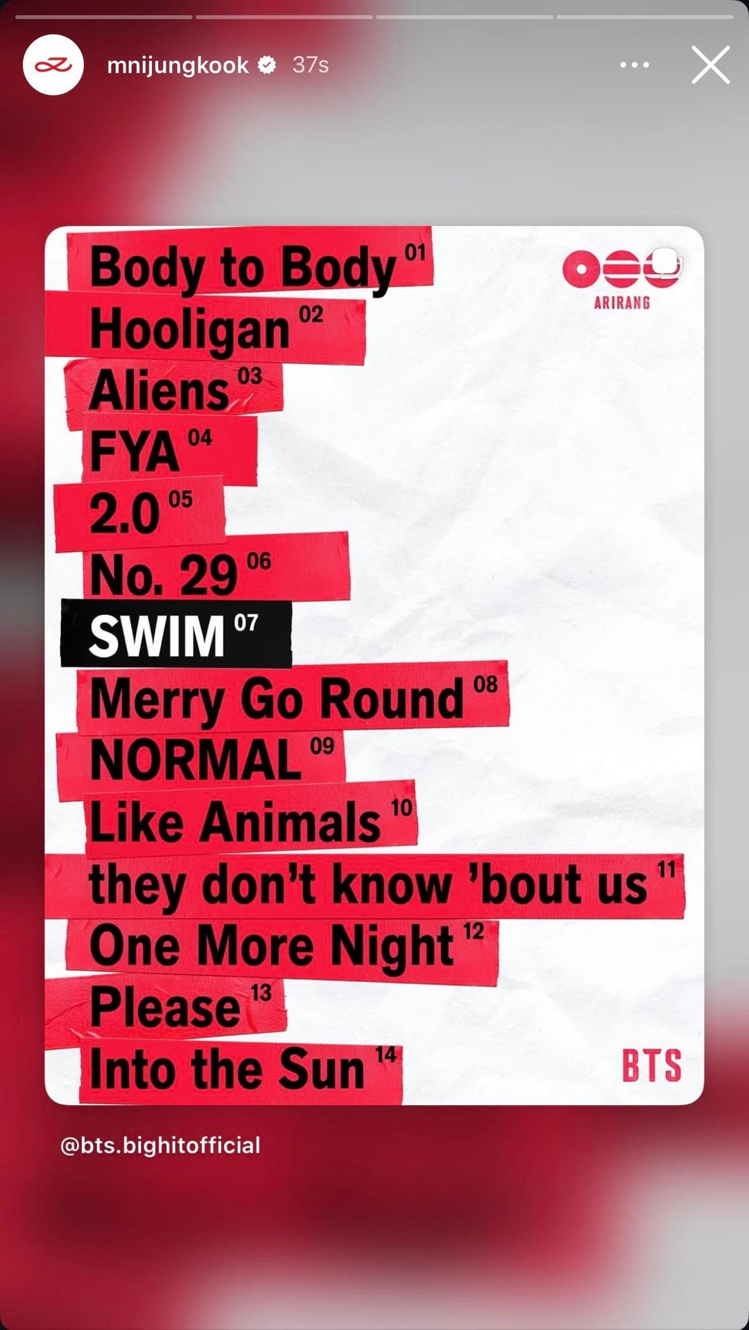 Jungkook IG Stories 040326