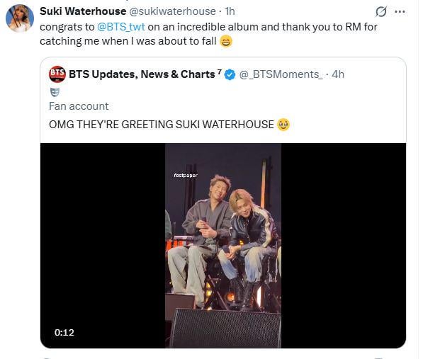 260324 Suki Waterhouse on Twitter