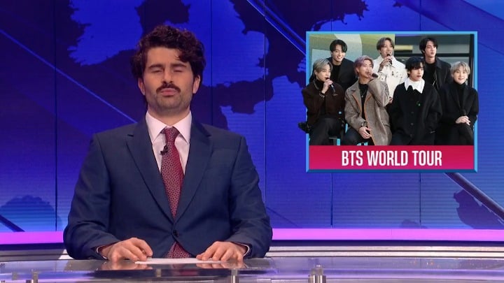BTS featured in sketch during the inaugural episode of SNL UK - 230326