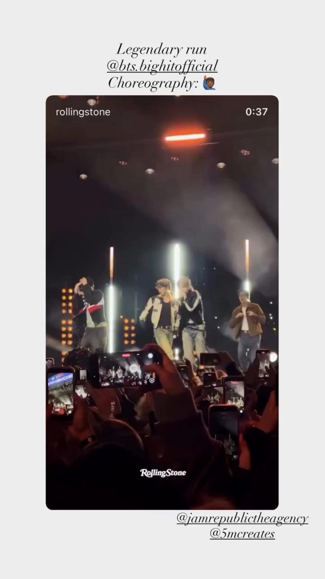 260328 Choreographer Nick Joseph on Instagram Stories feat. BTS