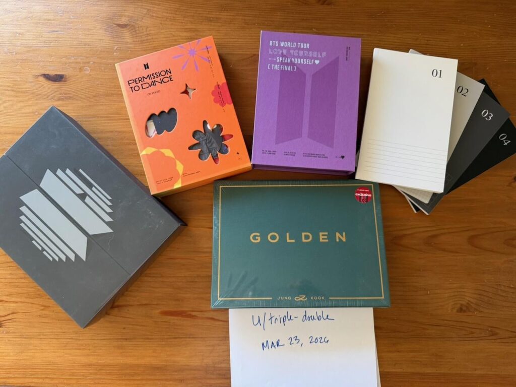 [WTS] [US] Jungkook Golden Target Ed. (sealed) | BTS Proof Standard Ed. | LYSSY The Final | PTD on Stage US | + free BE notebook set add-on