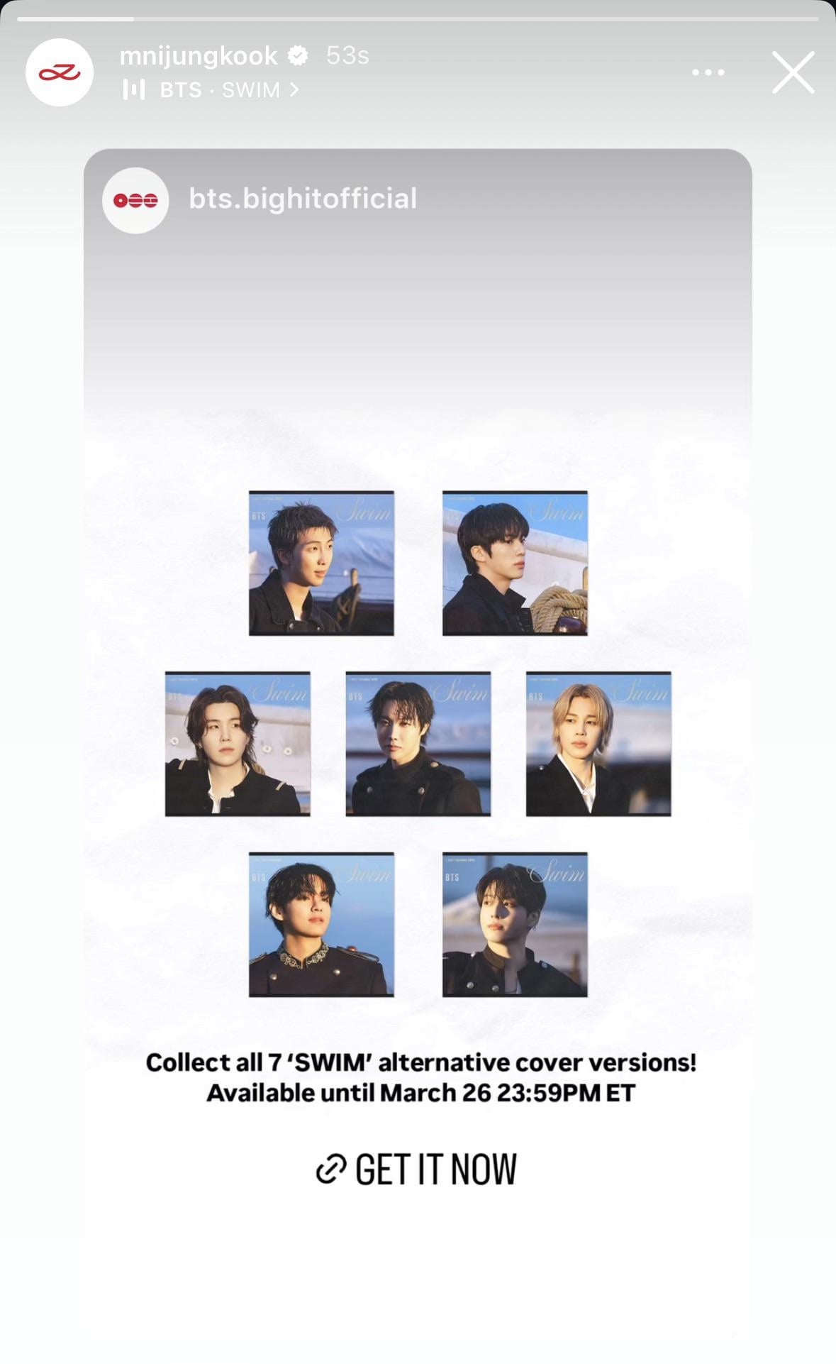 Jungkook IG Story 260326