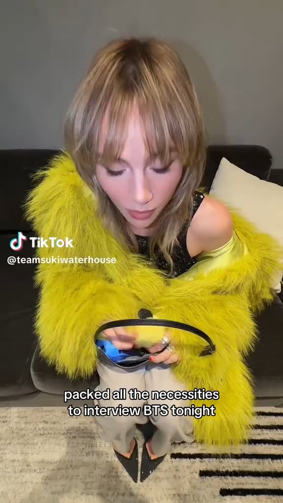 [Team Suki TikTok] BTS x Suki Waterhouse… the crossover episode we all needed. purse overflowing at the Spotify swimside event tonight - 240326