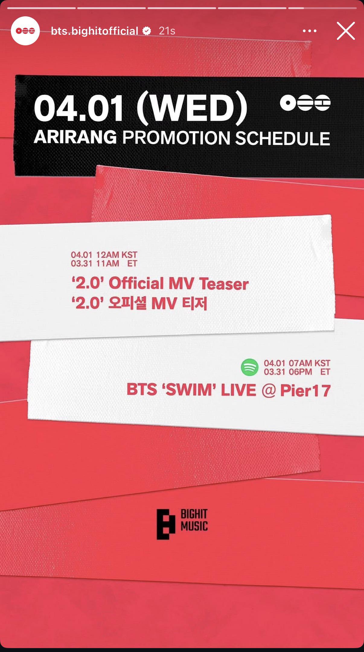 BTS Official IG Story 310326