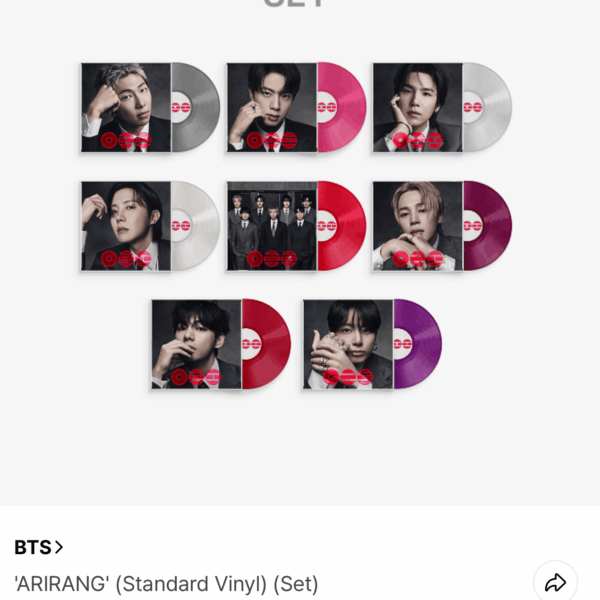 260313 Weverse Global Shop Vinyl Set Covers Revealed