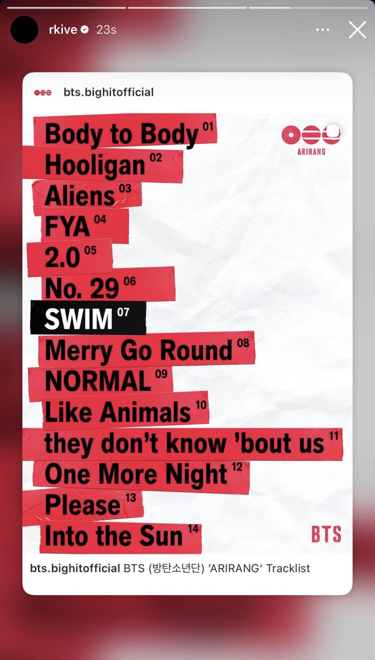 260304 RM on Instagram